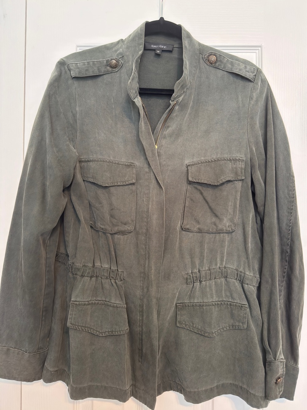 Karen Kane Vintage Olive Cargo Jacket